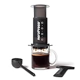 AeroPress Original Kaffee- und Espressomaschine, tragbare Kaffeemaschine auf Barista-Niveau mit Kammer, Kolben und Filtern, schnelle Kaffee- und Espressomaschine