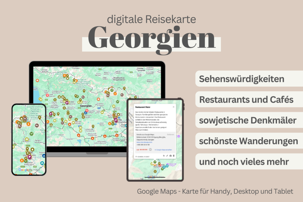 digitale Reisekarte Georgien