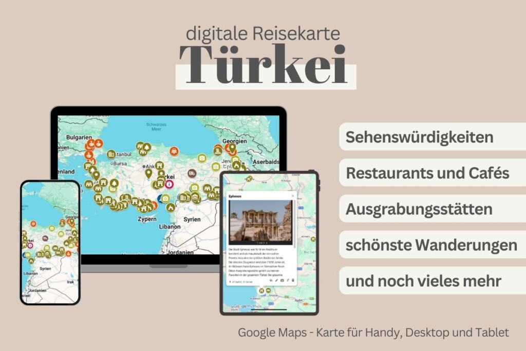 digitale Reisekarte Türkei