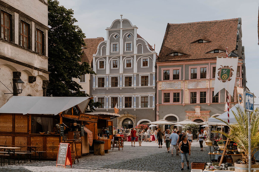 Untermarkt in Görlitz in der Oberlausitz in Sachsen.