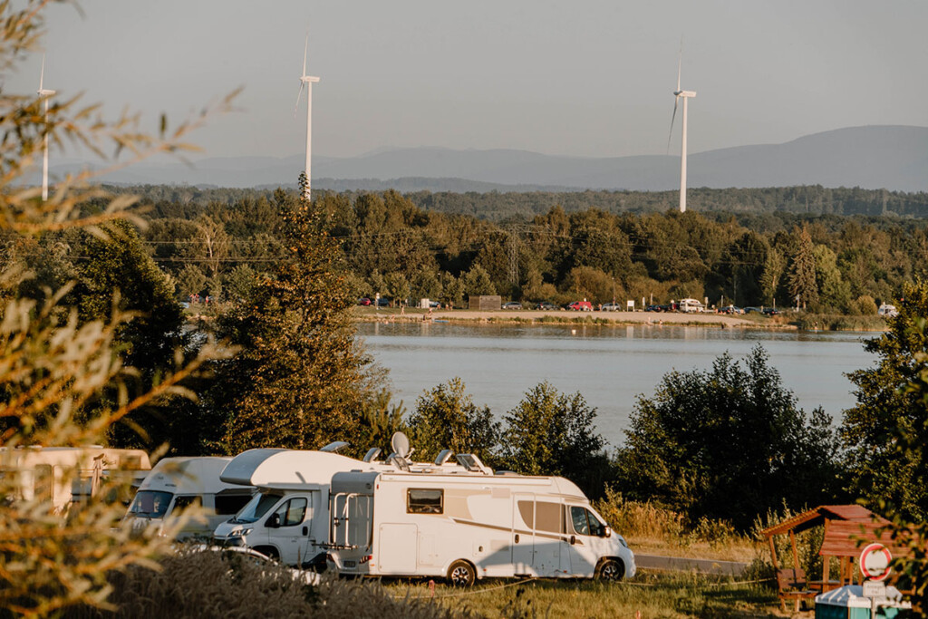 Wohnmobilstellplatz am Berzdorfer See.
